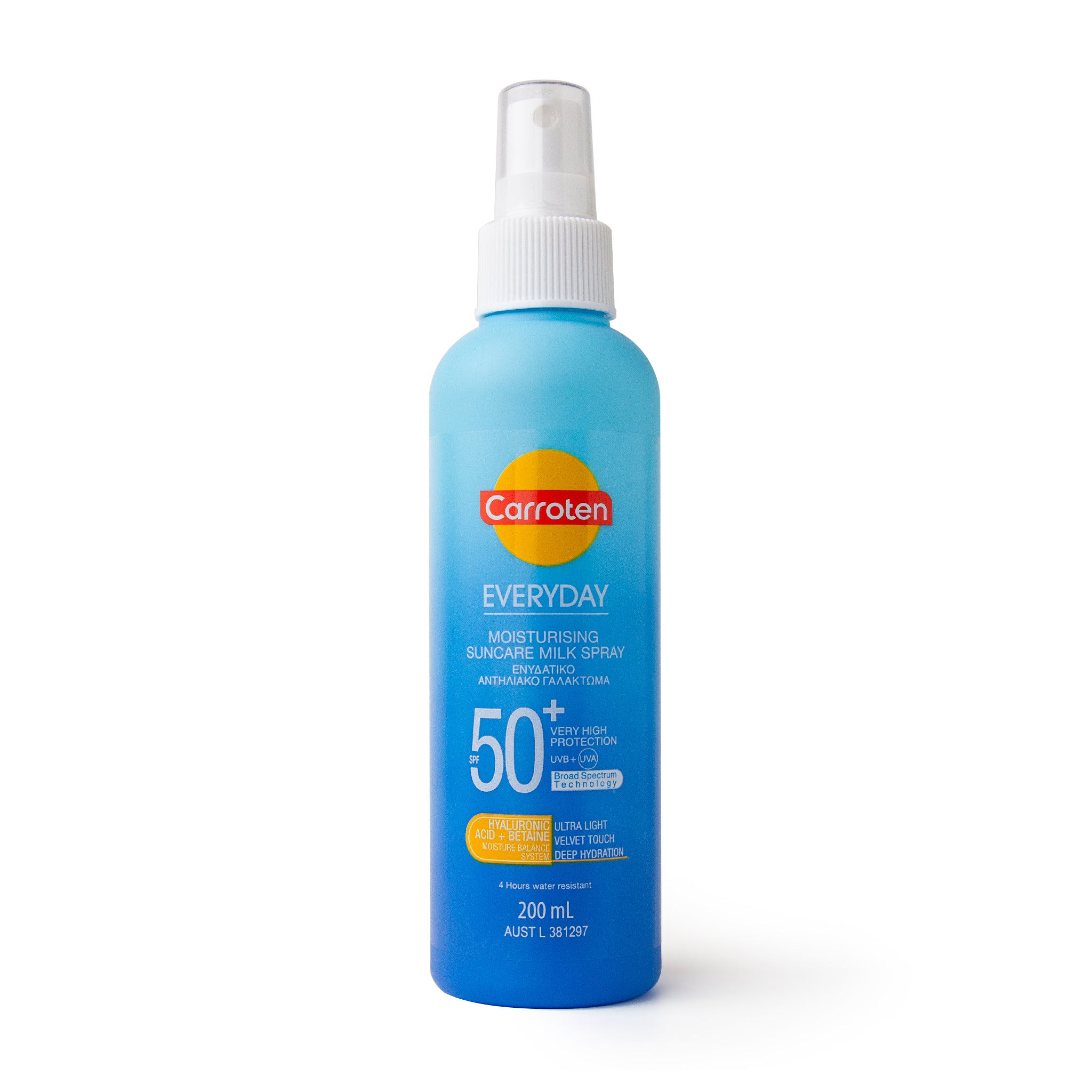 EVERYDAY SPF50+ MOISTURISING SUNCARE MILK SPRAY 200MLEVERYDAY SPF50+ MOISTURISING SUNCARE MILK SPRAY 200MLEVERYDAY SPF50+ MOISTURISING SUNCARE MILK SPRAY 200ML